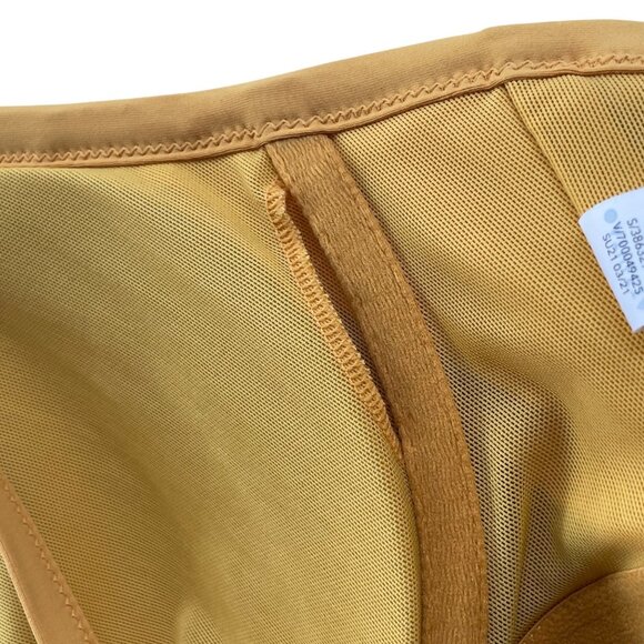 Athleta Twist Up Tankini Top Swim Strappy Size 36 D/DD Underwire Mustard Yellow - Picture 9 of 10